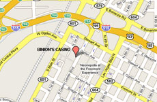 Click to enlarge Binion's Gambling hall and Hotel Las Vegas map