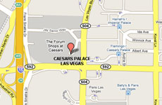 Click to enlarge Caesars Palace Las Vegas map