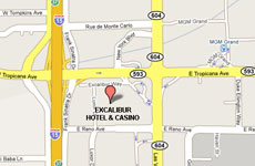 Click to enlarge Excalibur Hotel and Casino Las Vegas map