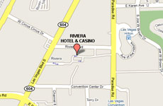 Click to enlarge Riviera Hotel Casino Las Vegas map