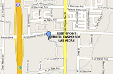 Click to enlarge South Point Hotel Casino Spa Las Vegas map