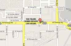 Click to enlarge The Palms Casino Resort Las Vegas map
