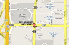Click to enlarge Bellagio Hotel and Casino Las Vegas map