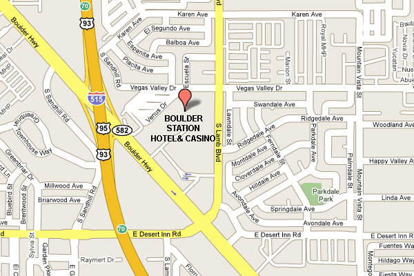 Boulder Station Hotel and Casino Las Vegas map