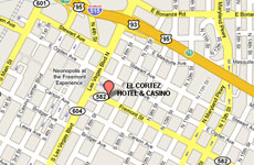 Click to enlarge El Cortez Hotel and Casino Las Vegas map
