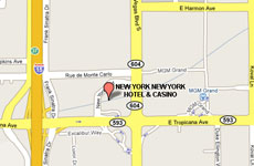 Click to enlarge New York New York Las Vegas Hotel and Casino map