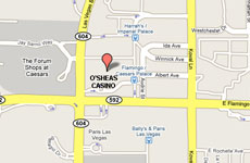 Click to enlarge O'Sheas Las Vegas Casino map