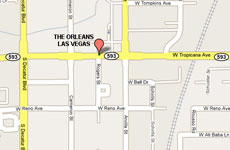 Click to enlarge The Orleans Las Vegas, NV map