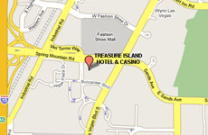 Click to enlarge Treasure Island Hotel and Casino Las Vegas map